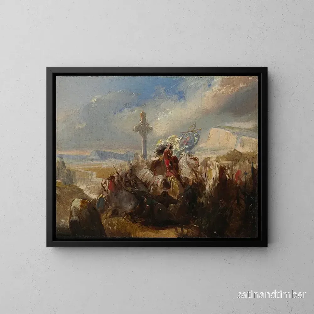 Reproduktion av målningen av Slaget vid Poitiers, 25 oktober 732 - Baron Charles de Steuben