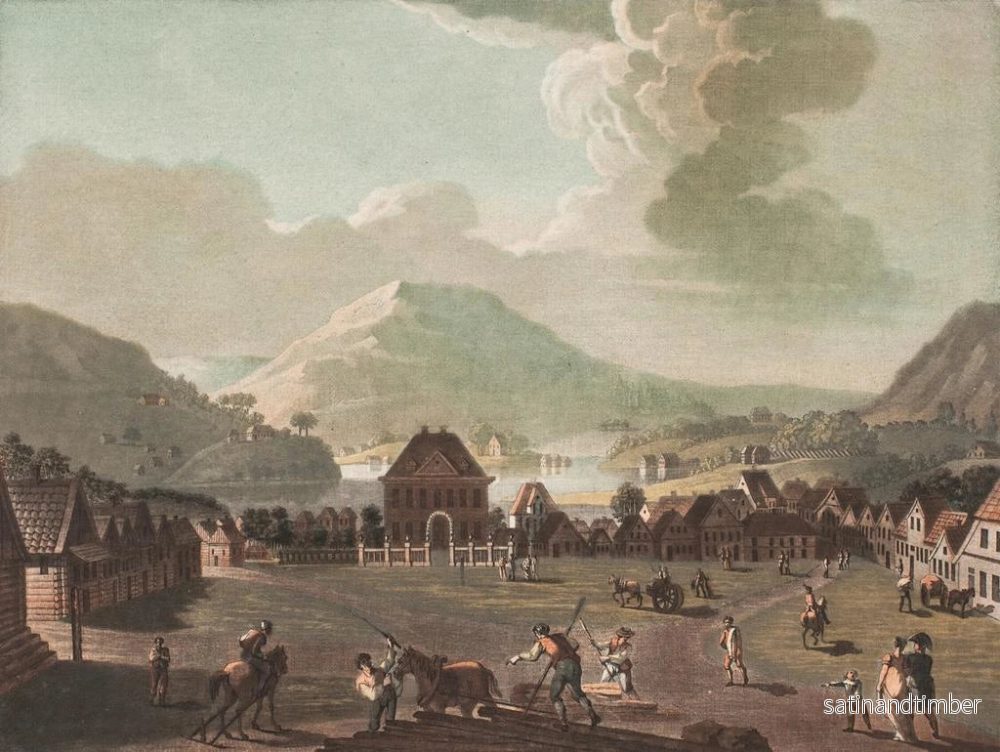 Reproduktion av målningen Vue d'une place dans la ville de Bergen - Georg Haas - Bild 2