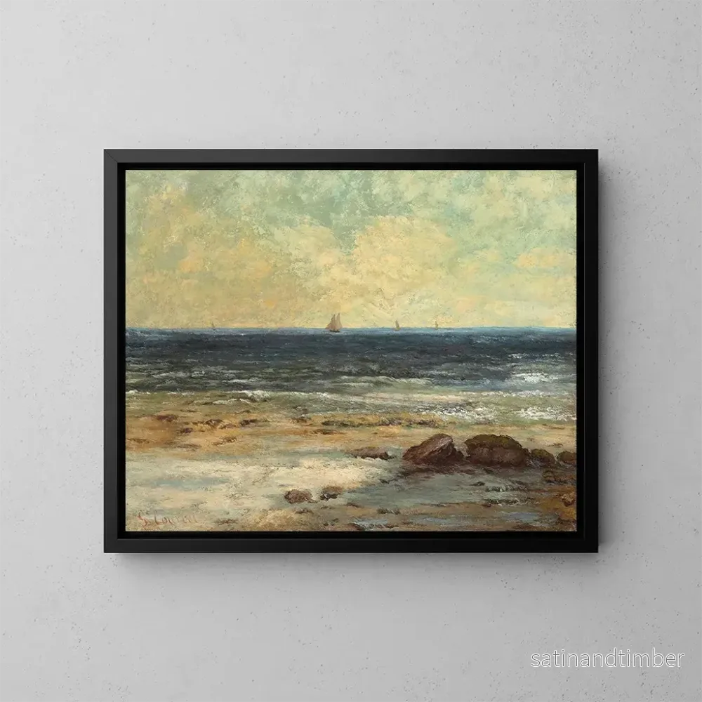 Reproduktion av målningen Bords de la mer à Palavas – Gustave Courbet Reproduktion av målningen Bords de la mer à Palavas – Gustave Courbet