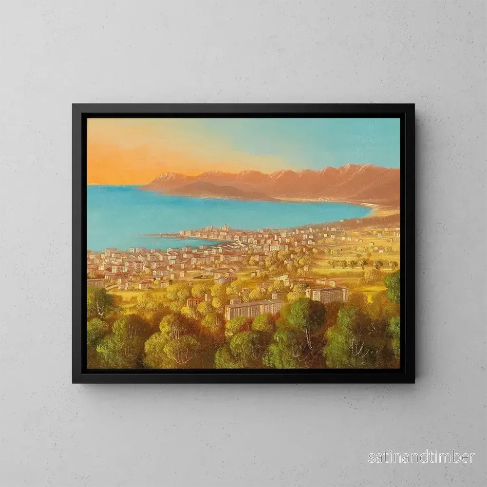 Reproduktion av målningen Vue de Cannes - Hubert Sattler