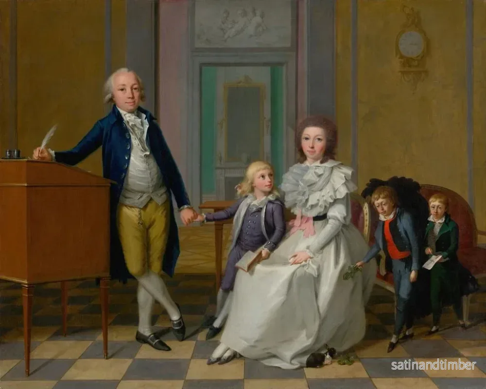 Reproduktion av målningen La famille du conseiller impérial von Kronegy - Georg Karl Urlaub - Bild 2