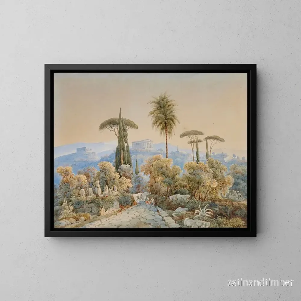 Reproduktion av målningen Vue du Forum romain - Johann Jakob Wolfensberger