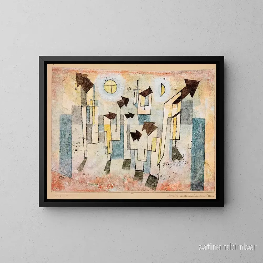 Reproduktion av målningen Fresque du Temple du Désir - Paul Klee
