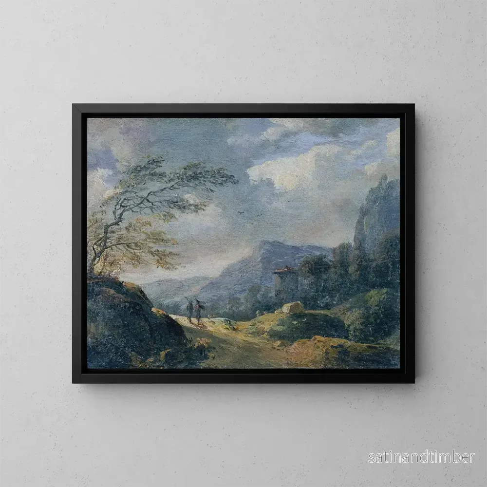 Reproduktion av målningen Litet bergslandskap - Johann Christian Brand