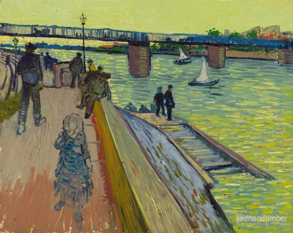 Reproduktion av målningen Le pont de Trinquetaille - Vincent van Gogh - Bild 2