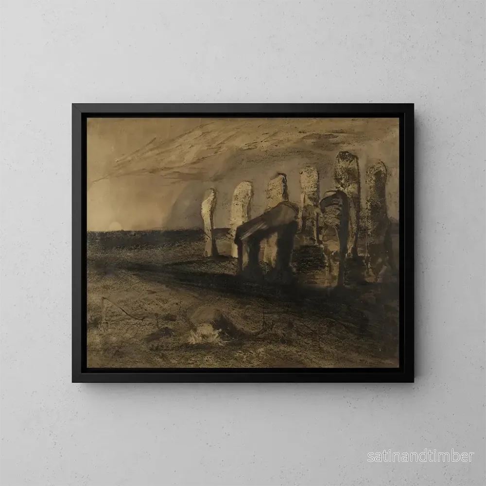 Reproduktion av målningen Dolmens och menhirs - Victor Hugo
