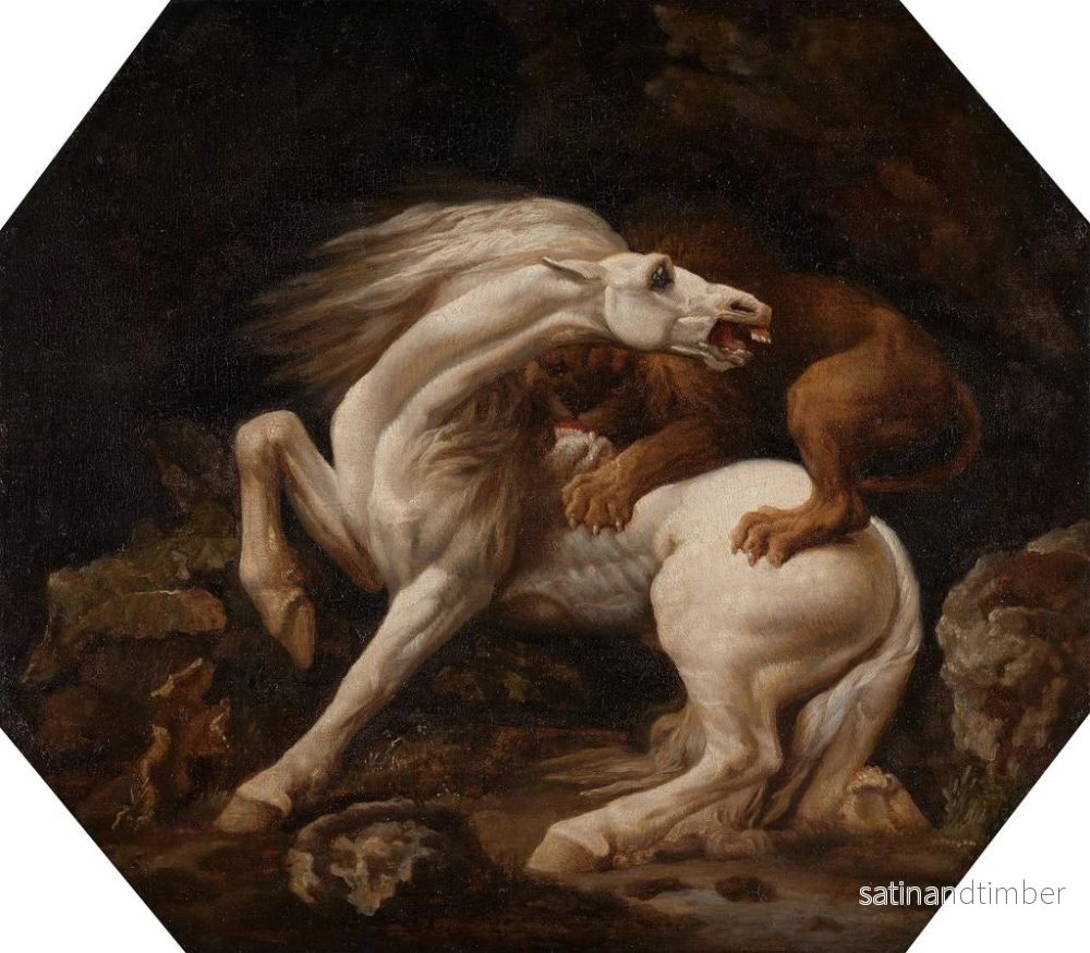 Reproduktion av målningen av häst attackerad av ett lejon - George Stubbs - Bild 2