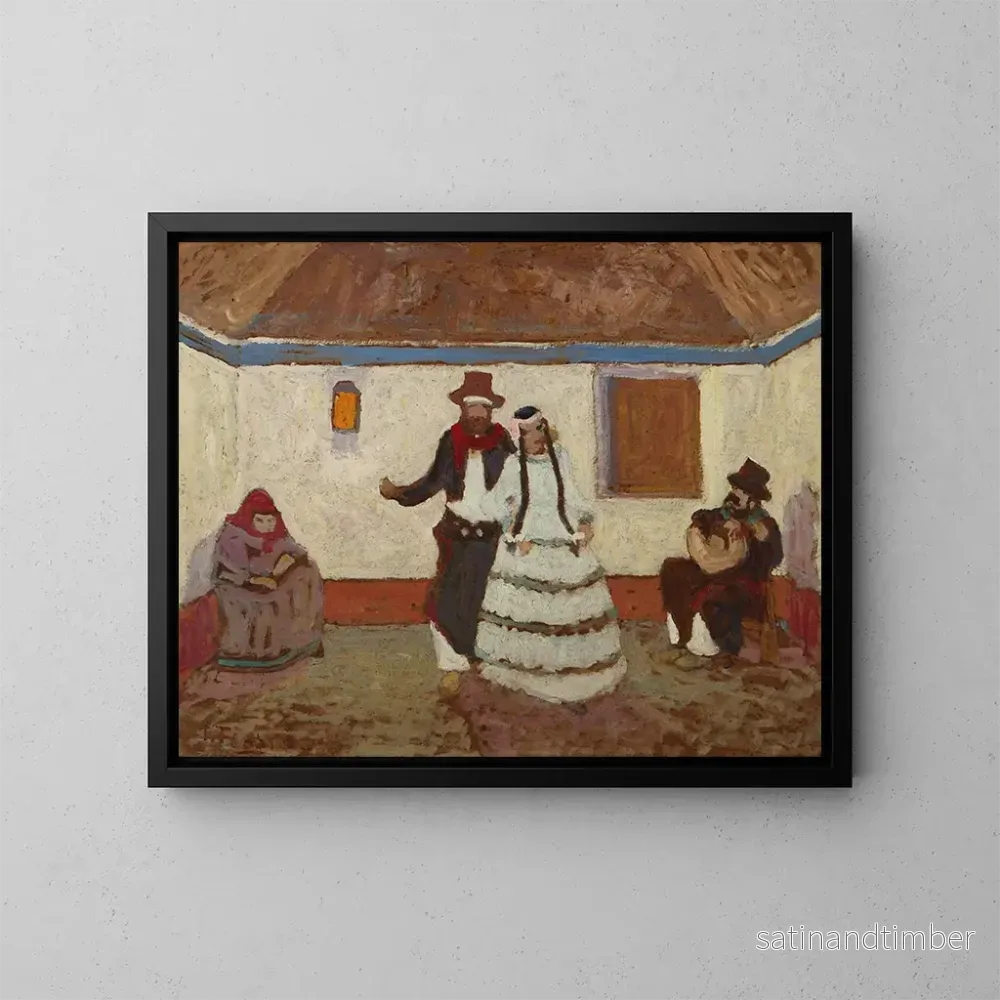 Reproduktion av målningen Dans på ranchen - Pedro Figari