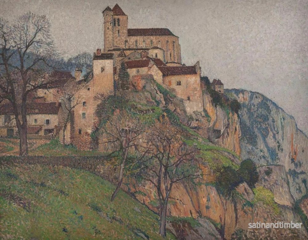 Reproduktion av målningen Saint-Cirq-Lapopie - Henri Martin - Bild 2
