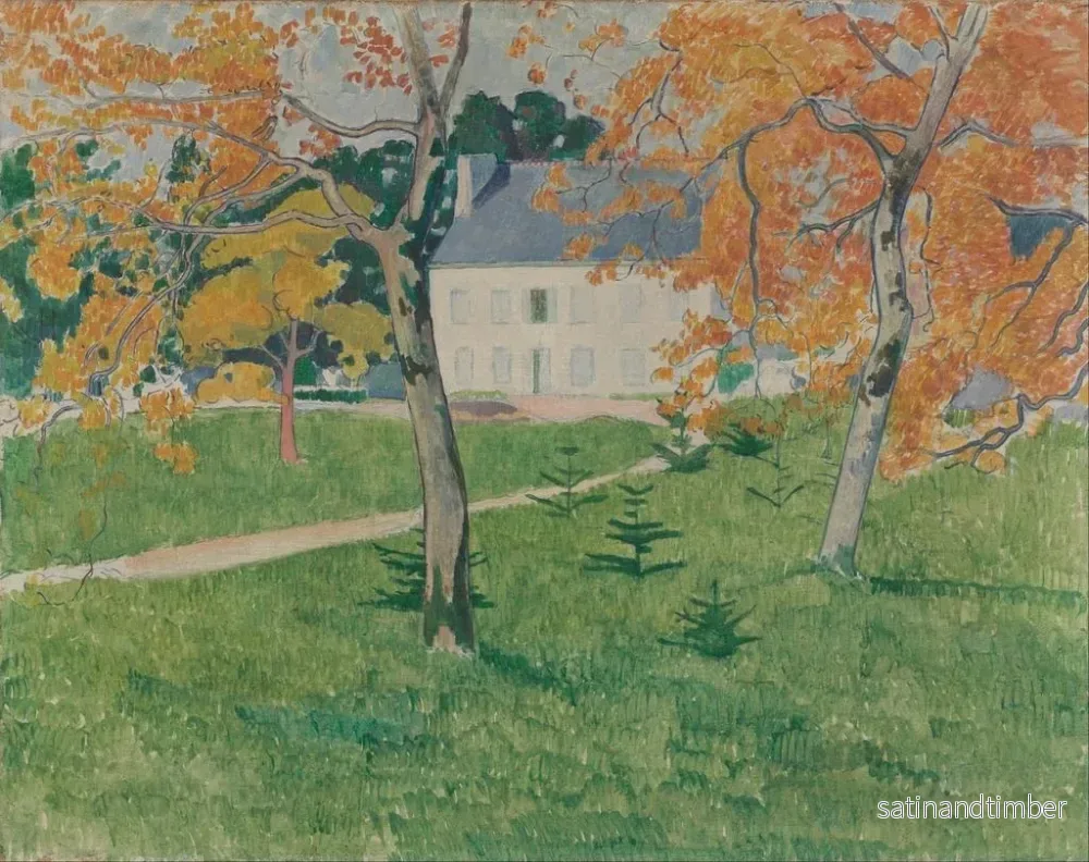 Reproduktion av målningen av huset bland träden i Pont-Aven - Émile Bernard - Bild 2