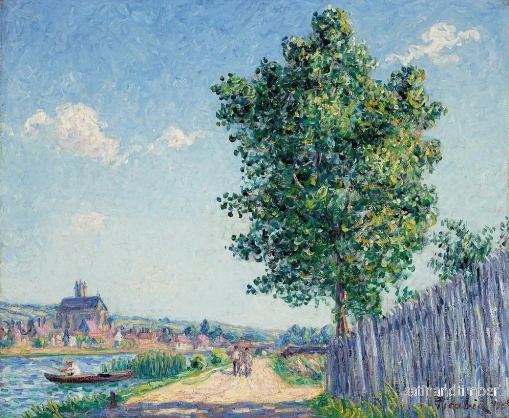 Reproduktion av målningen Le peuplier, solseffekt i Villeneuve-sur-Yonne - Francis Picabia - Bild 2