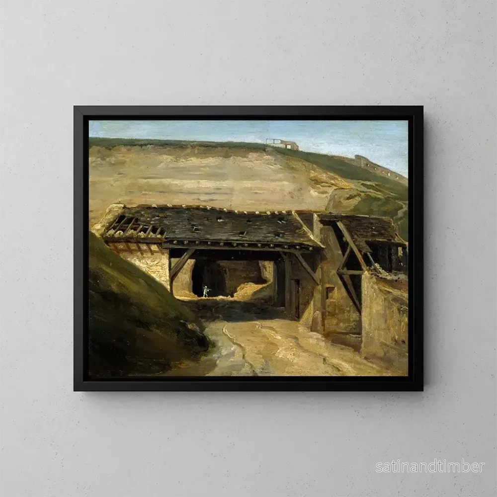Reproduktion av målningen Entre dune carrière à Montmartre - Étienne Bouhot