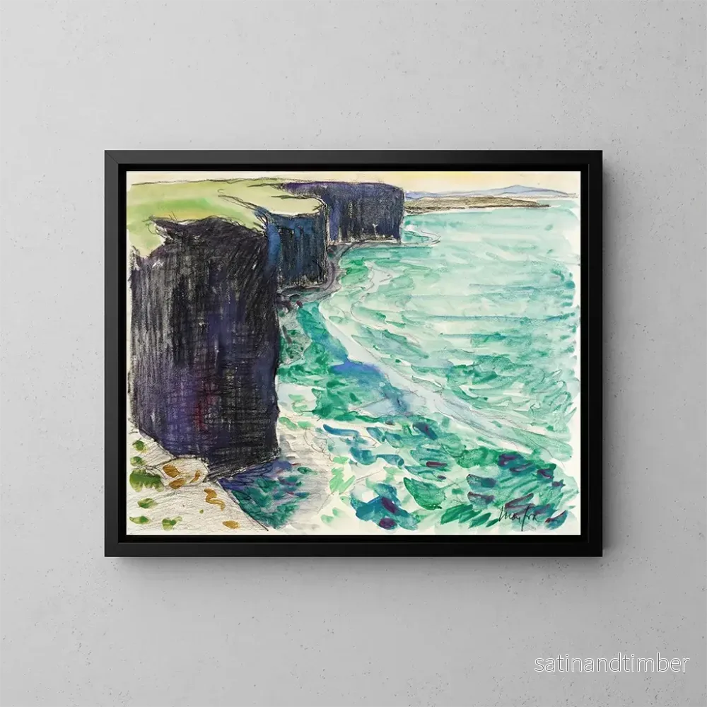 Reproduktion av målningen La falaise - Maxime Maufra
