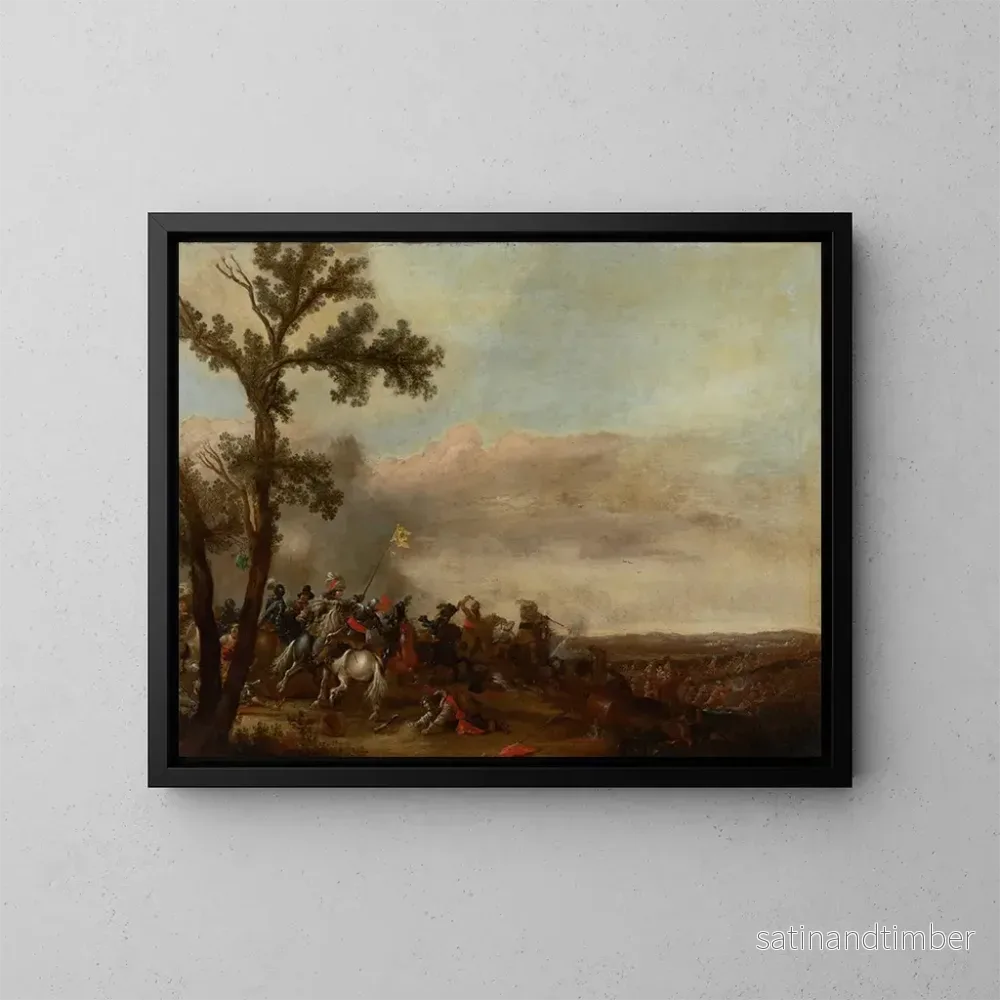Reproduktion av målningen Scène de bataille - Jan Asselijn