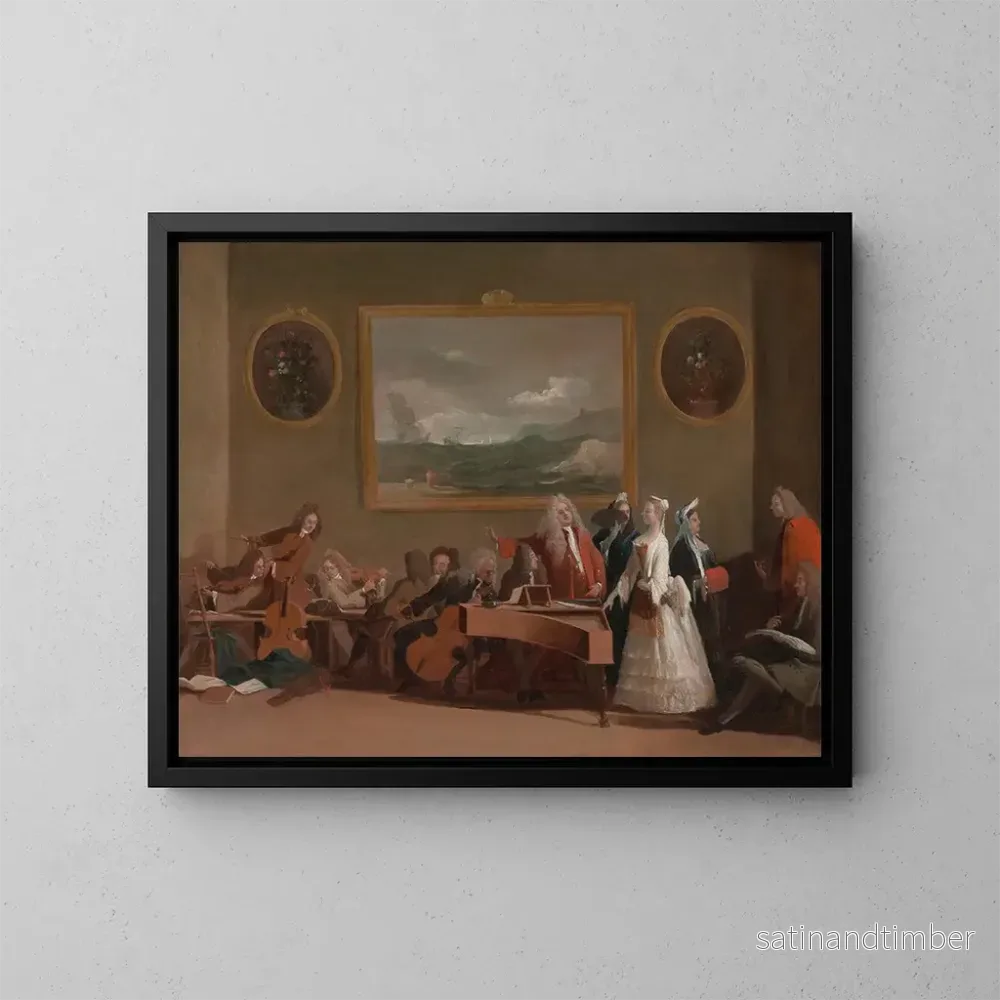 Reproduktion av målningen Upprepning av en opera - Marco Ricci