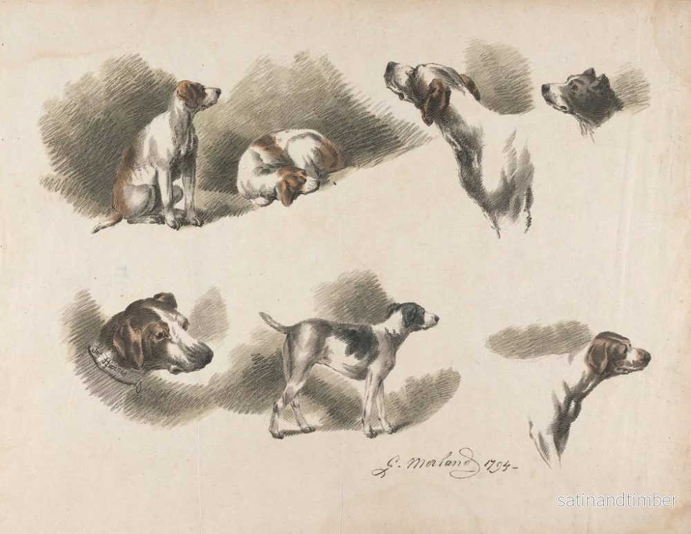 Reproduktion av målningen Sept études sur le chien - George Morland - Bild 2