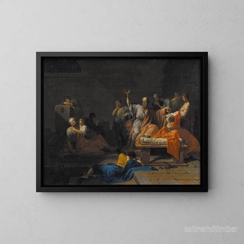 Reproduktion av målningen La Mort de Socrate – Jean-François-Pierre Peyron