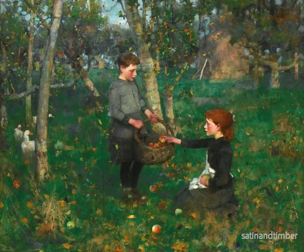 Reproduktion av målningen I fruktträdgården - James Guthrie - Bild 2