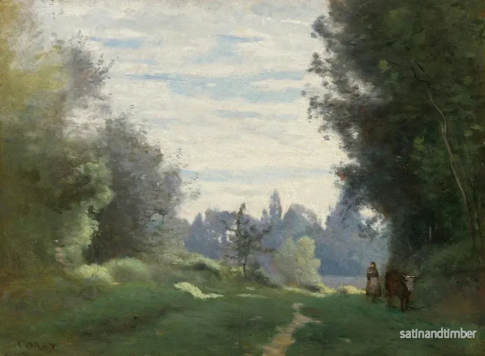 Reproduktion av målningen Rayons du matin - Jean-Baptiste-Camille Corot - Bild 2