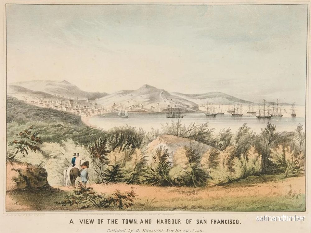 Reproduktion av målningen Vue de la ville et du port de San Francisco - James S Baillie - Bild 2