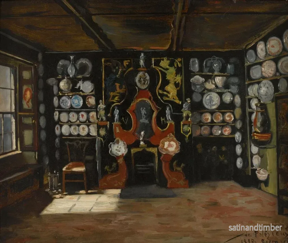 Reproduktion av målningen av Hauteville II matsal, Juliette Drouet's hus, Guernsey - Edmond de Palézieux - Bild 2