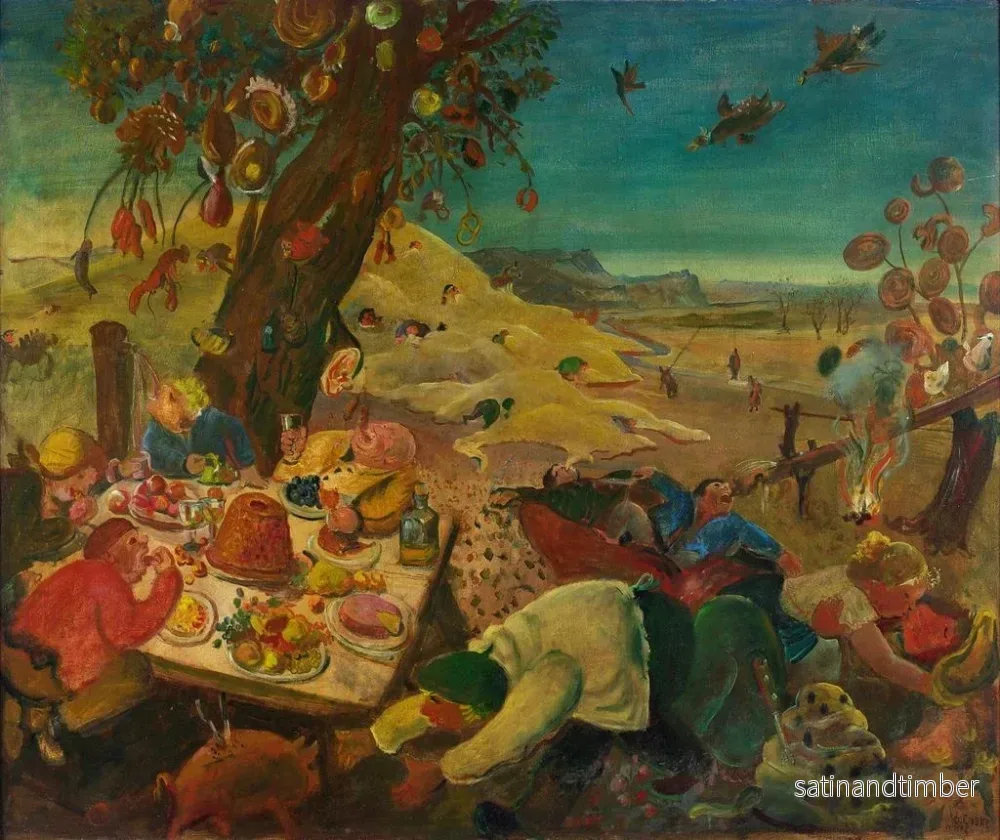 Reproduktion av målningen Le pays des délices - Oskar Laske - Bild 2