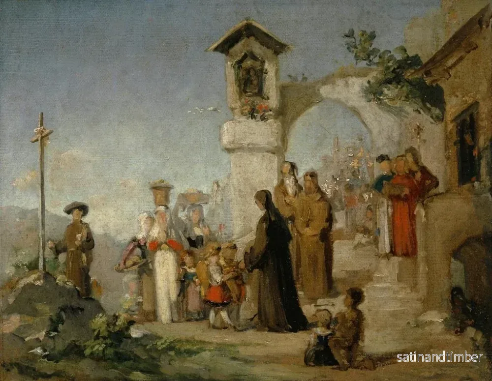 Reproduktion av målningen Studie för Saint Marie-dagen - Ernst Stückelberg - Bild 2