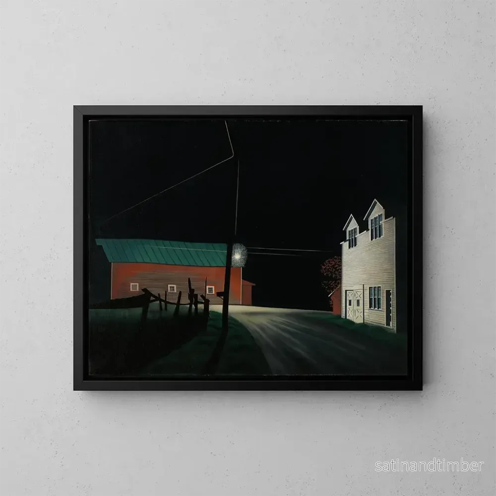 Reproduktion av målningen Lumière vive aux coins de Russell - George Copeland Ault