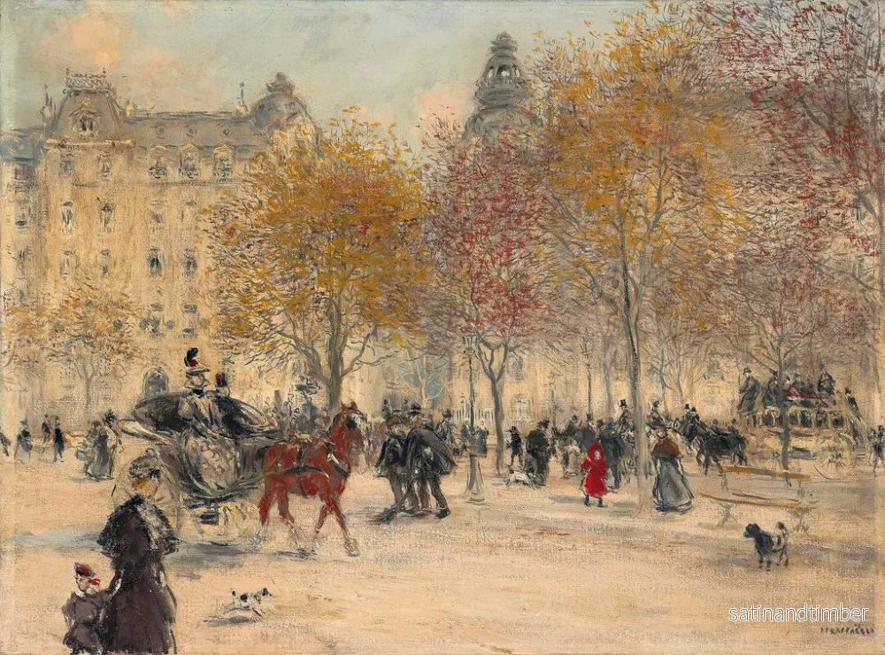 Reproduktion av målningen Höst i Paris - Jean François Raffaëlli - Bild 2