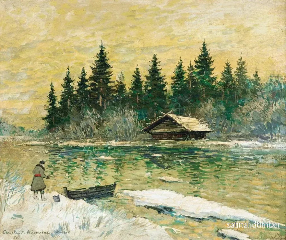 Reproduktion av målningen Le pêcheur - Konstantin Alexeïevitch Korovine - Bild 2