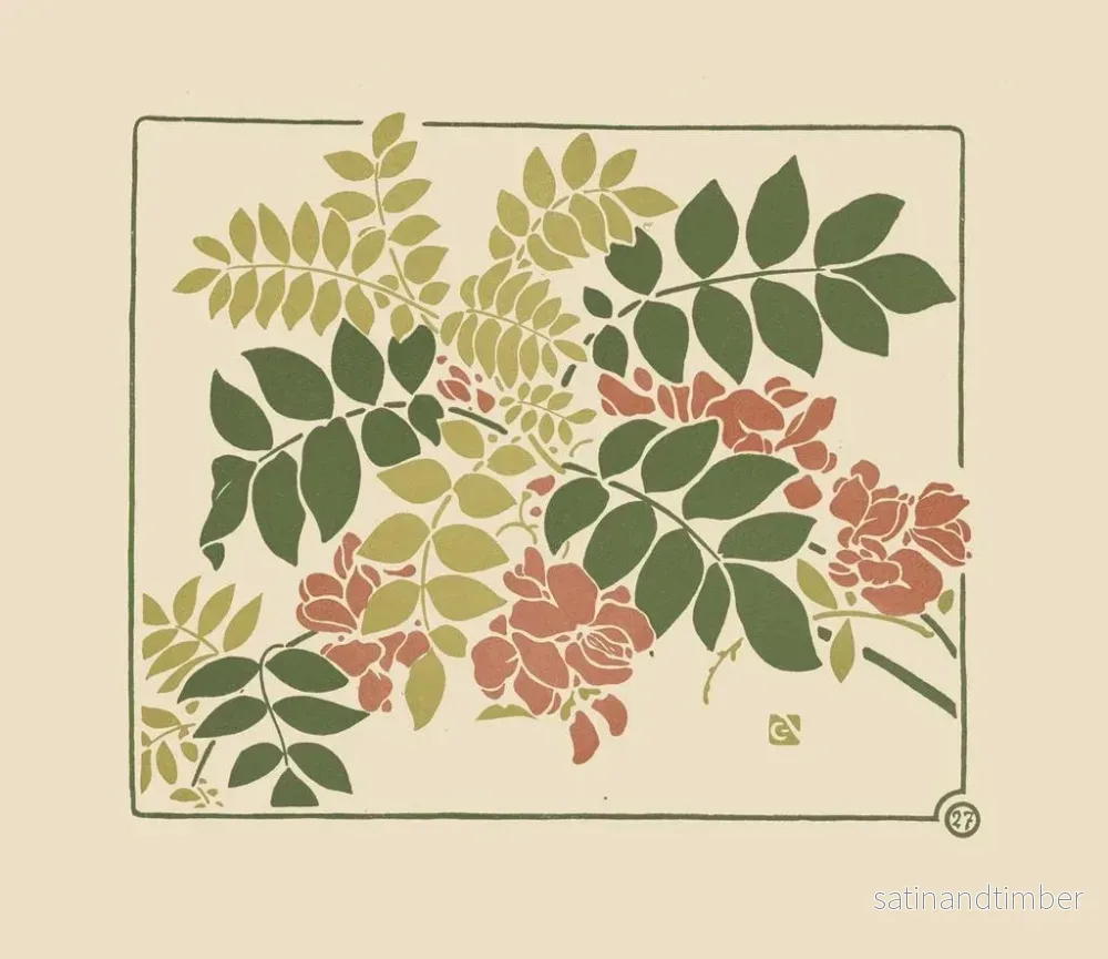 Reproduktion av målningen av abstrakt design inspirerad av blommande växter - George Auriol - Bild 2