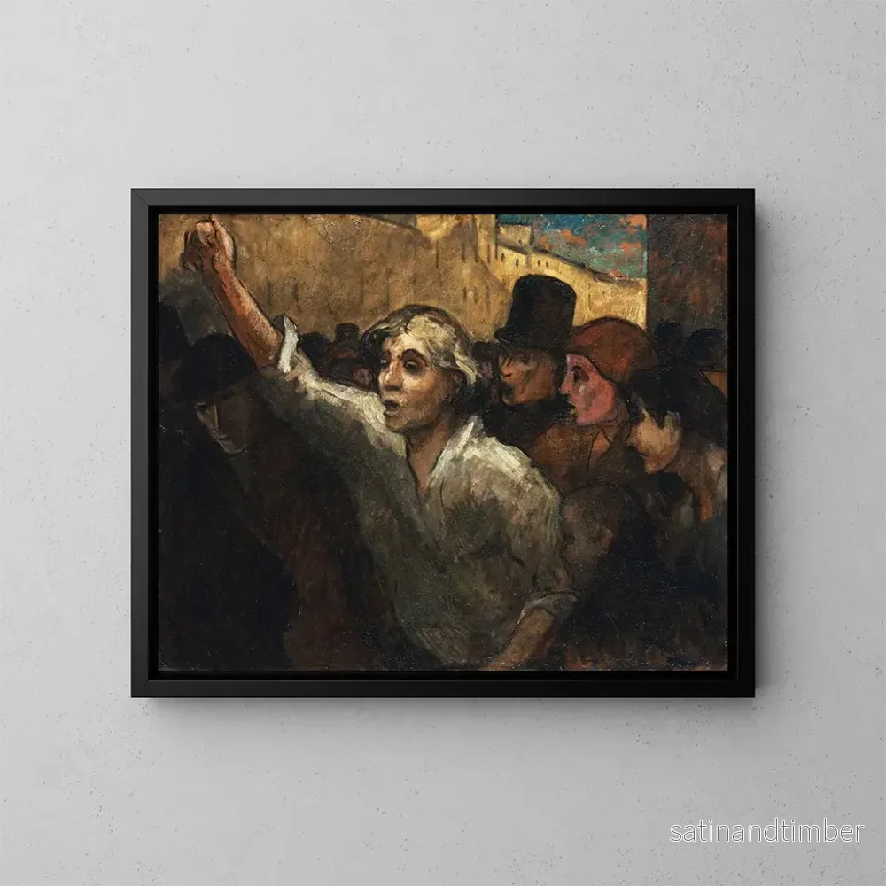Reproduktion av målningen La Révolte - Honoré Daumier