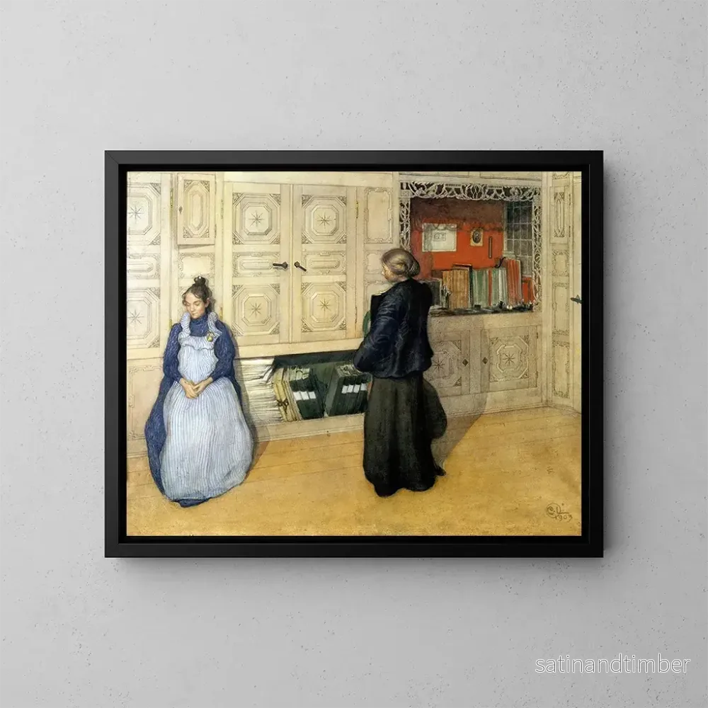 Reproduktion av målningen Mor och dotter - Carl Larsson