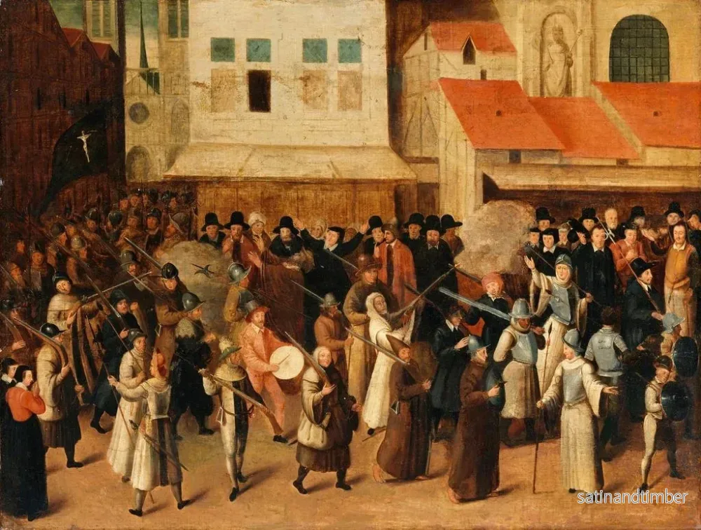 Reproduktion av målningen La Procession de la Ligue - François Bunel le Jeune - Bild 2