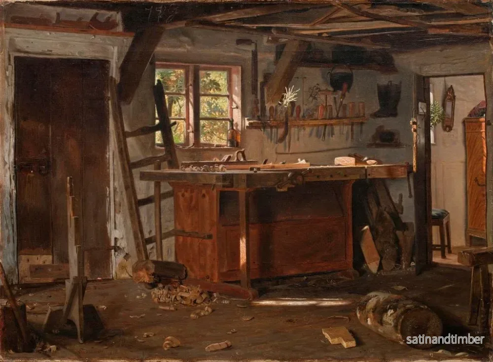 Reproduktion av målningen En snickarverkstad - Christen Dalsgaard - Bild 2