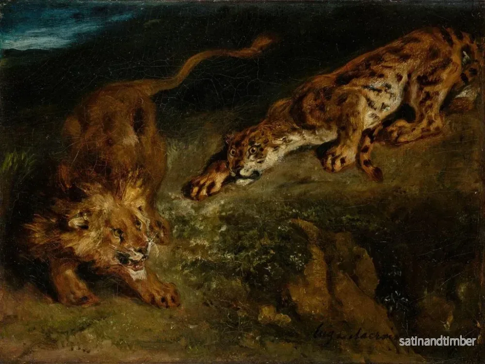 Reproduktion av målningen Tigre och lejon - Eugène Delacroix - Bild 2