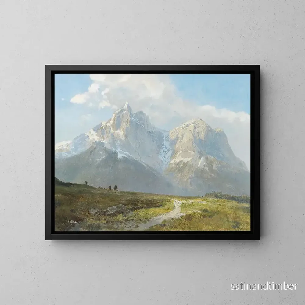 Reproduktion av målningen Landskapsbild av berg - Konrad Petrides