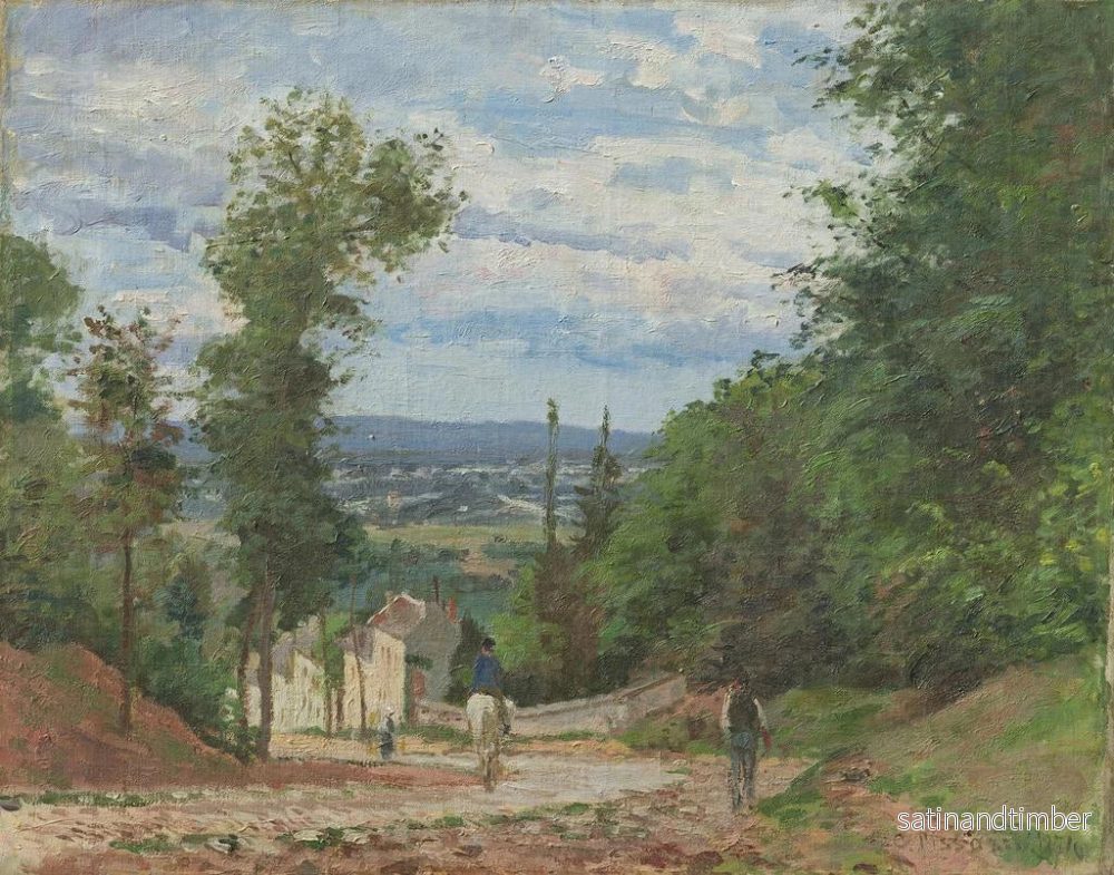Reproduktion av målningen La route de Marly à Louveciennes - Camille Pissarro - Bild 2