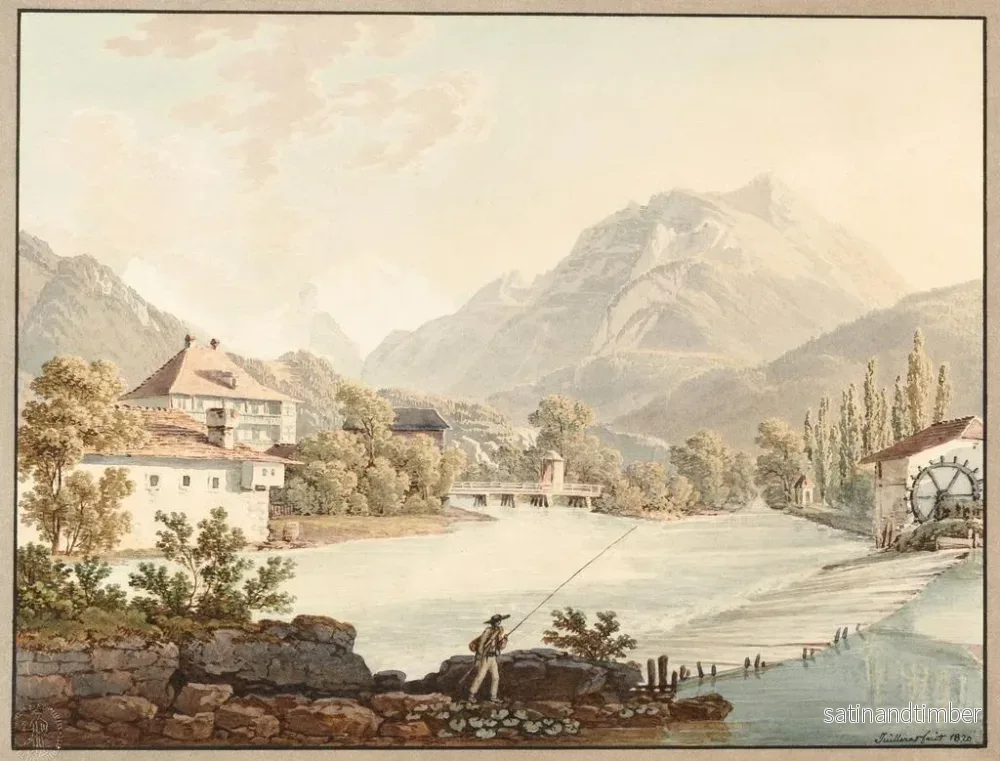Reproduktion av målningen Vue d'Unterseen - Jacques Henri Juillerat - Bild 2