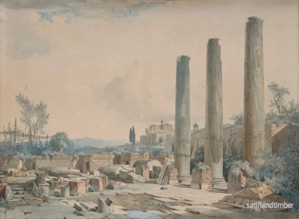 Reproduktion av målningen Les ruines du temple de Jupiter à Pouzzoles - Louis-François Cassas - Bild 2