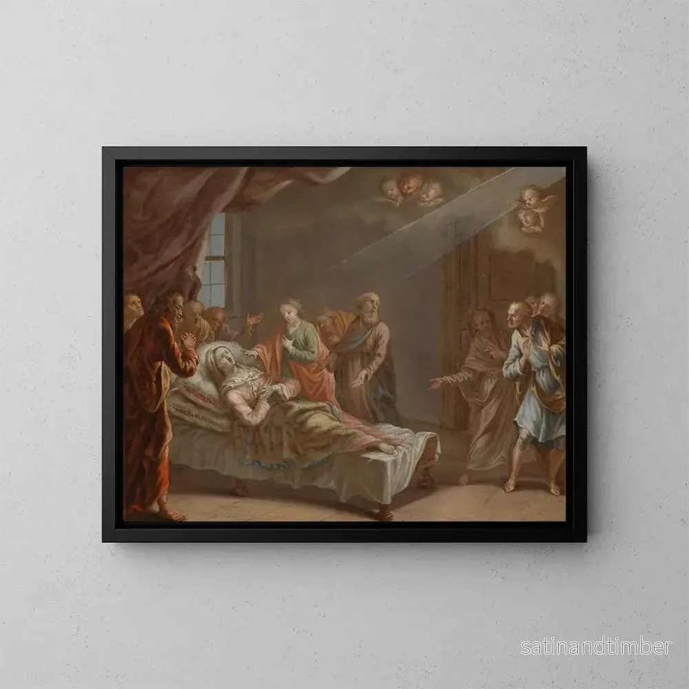 Reproduktion av målningen av Marias död - Johann Baptist Schmon