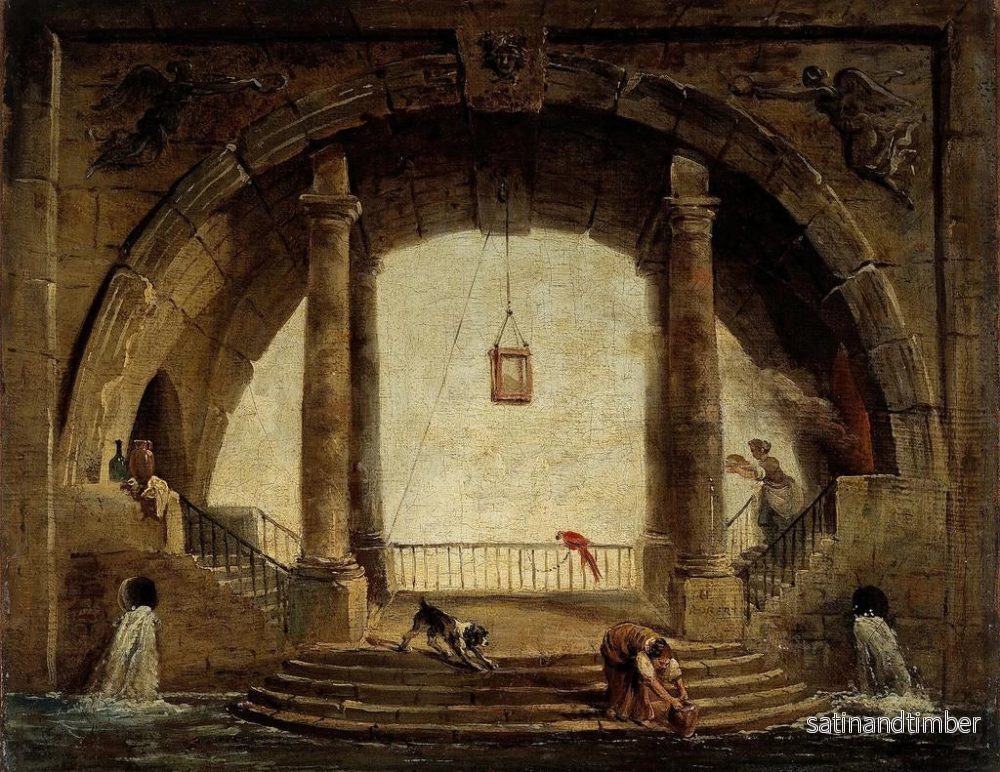 Reproduktion av målningen La Fontaine - Hubert Robert - Bild 2