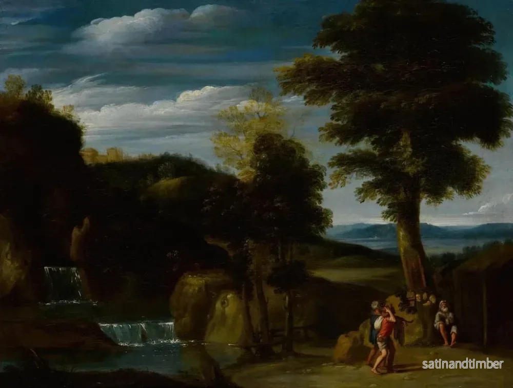 Reproduktion av målningen Landskap med en eremit - Domenichino - Bild 2