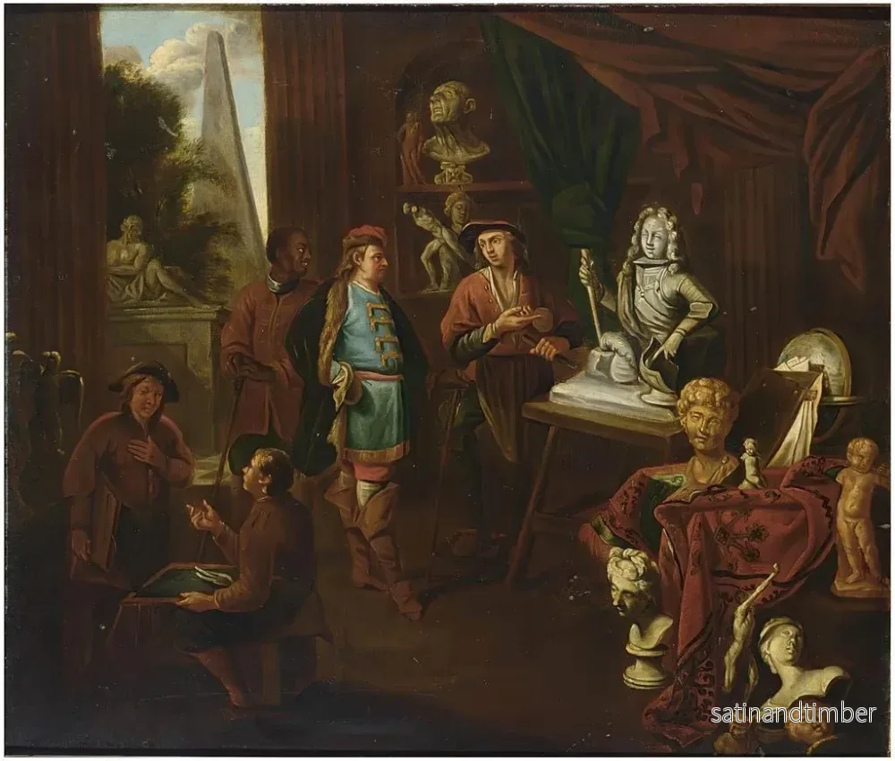 Reproduktion av målningen En skulptörsateljé - Balthasar van den Bossche - Bild 2