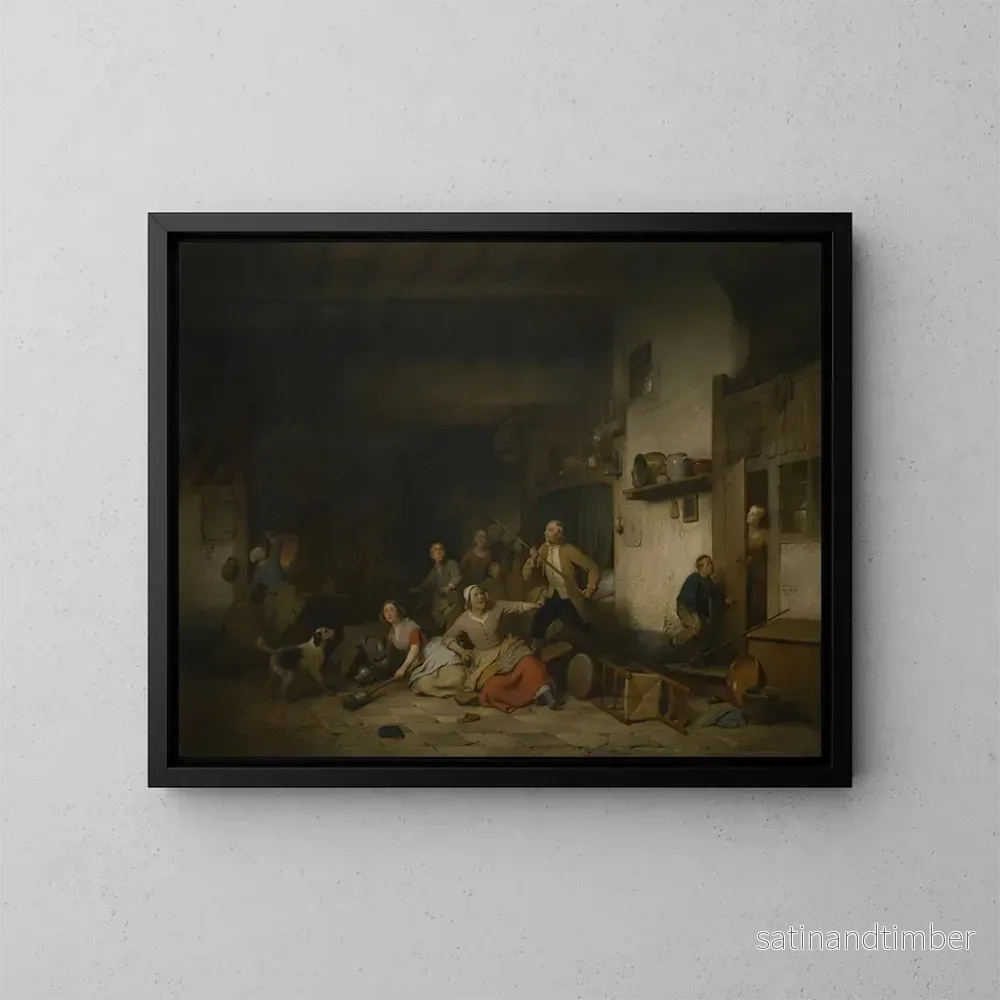 Reproduktion av målningen La Chauve-souris - Ferdinand de Braekeleer