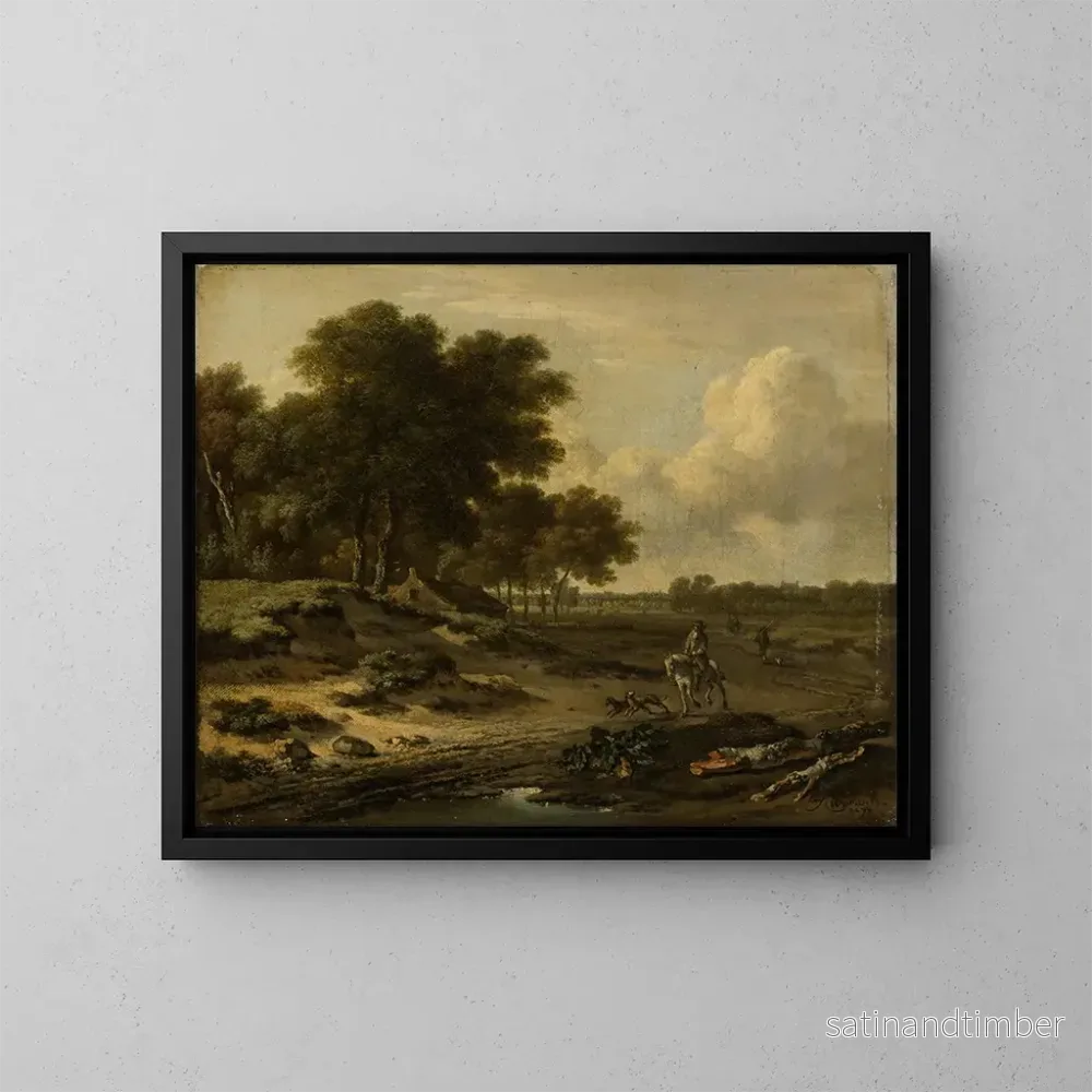 Reproduktion av målningen Landskapsbild med ryttare - Jan Wijnants