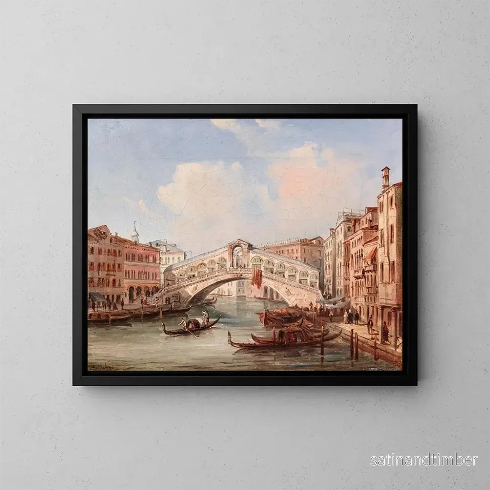 Reproduktion av målningen Venise, Rialto-bron – Carlo Grubacs Reproduktion av målningen Venise, Rialto-bron – Carlo Grubacs
