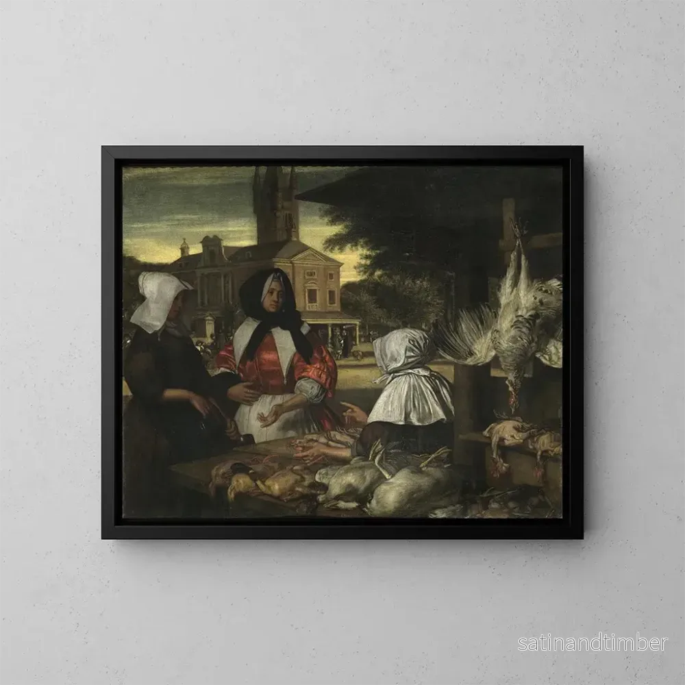 Reproduktion av målningen Le marché aux oiseaux d’Amsterdam – Emanuel de Witte Reproduktion av målningen Le marché aux oiseaux d’Amsterdam – Emanuel de Witte