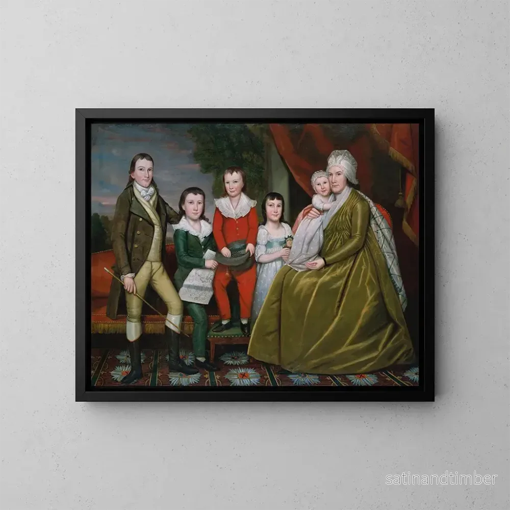 Reproduktion av målningen Madame Noah Smith och hennes barn - Ralph Earl