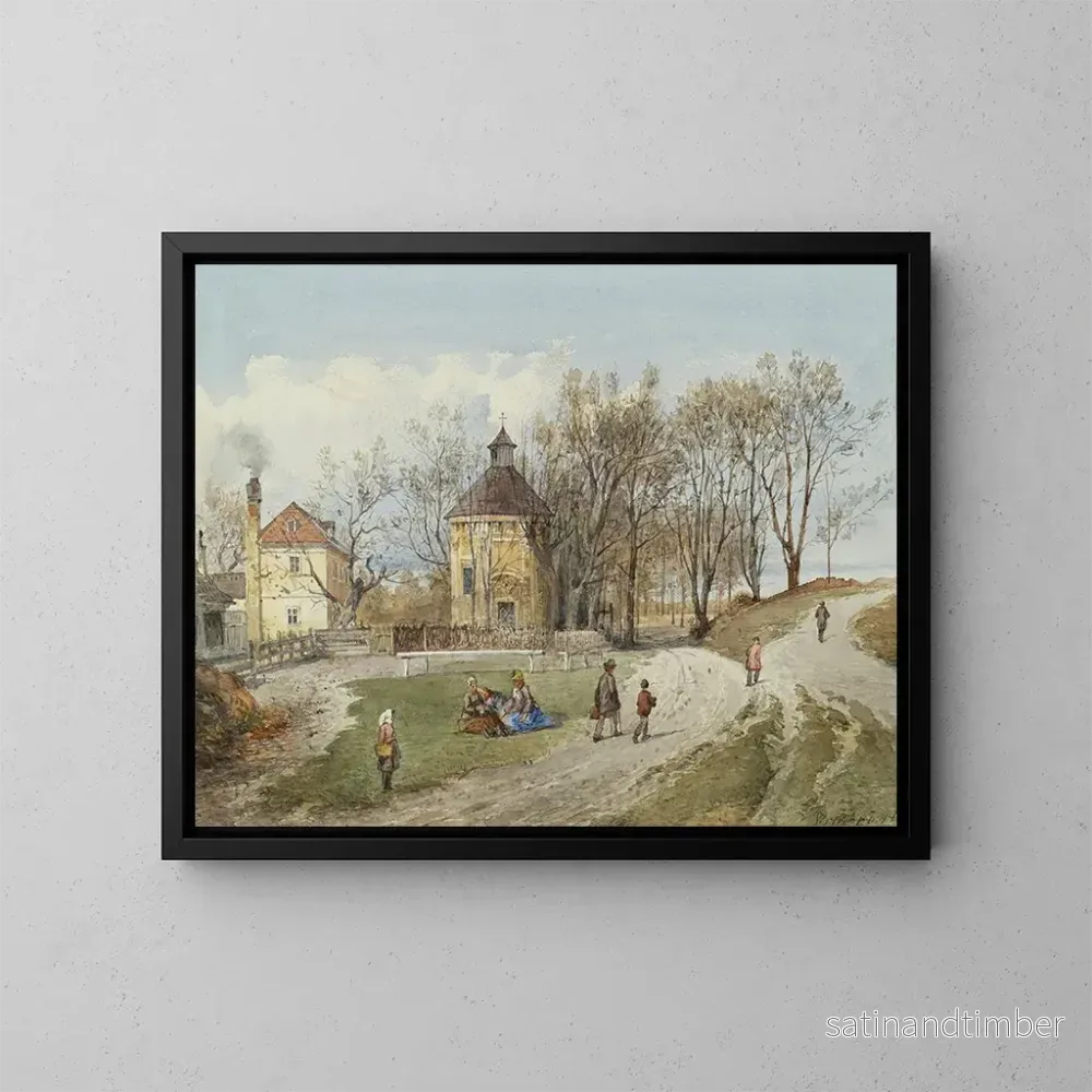 Reproduktion av målningen La chapelle Brigitta à Vienne Brigittenau – Ferdinand Weckbrodt Reproduktion av målningen La chapelle Brigitta à Vienne Brigittenau – Ferdinand Weckbrodt
